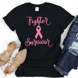 Breast Cancer Shirt, Cancer Awareness Shirt, Pink Ribbon, Breast Cancer Survivor Gifts, Cancer Survivor Shirt, Warrior Gifts, Fighter Shirt