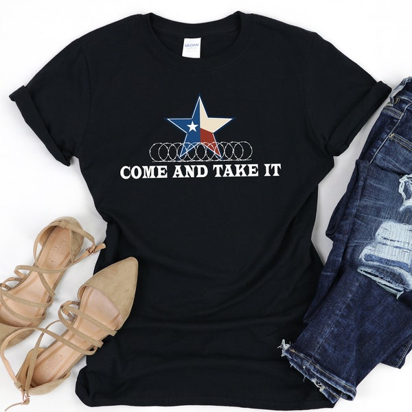 Texas Support Tee, Texas Barbed Wire Tee, Patriot Shirts, Come and take it, Texas t-shirt, Texas Tee for Women, Texas Tee for Men