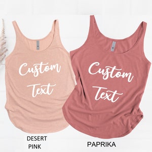 Personalized Text Tank Top, Custom Your Own Tank With Text, Workout Tank Top, Custom Shirt, Custom Women Tank Top, Custom Birthday Tank Tops