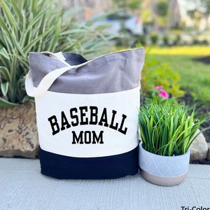 Baseball Mom Tote Bag, Baseball Tote Bag, Gift for Sports Mom, Canvas Tote Bag, Sport Bags, Mom Tote Bag, Mothers Day Gift, Sports Mom Bags