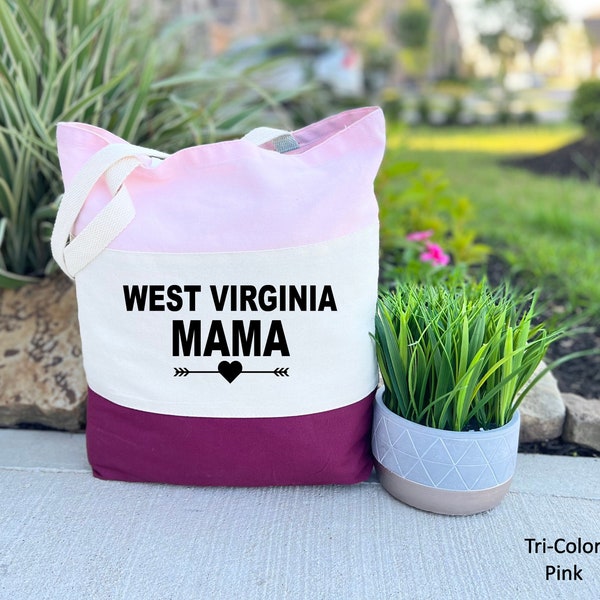West Virginia Mama Tote Bag, West Virginia Bag, Mom Life Tote Bag, West Virginia State, Mom Day Gift, West Virginia Gifts Tote Bag, Mom Gift