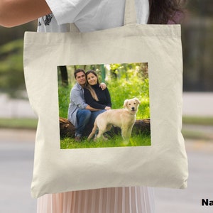 Personalized Photo Bag, Bridesmaid Gift, Custom Photo Bag, Custom Photo Bag, Canvas Tote Bag, Personalized Gift, Birthday Gift, Xmas Gift