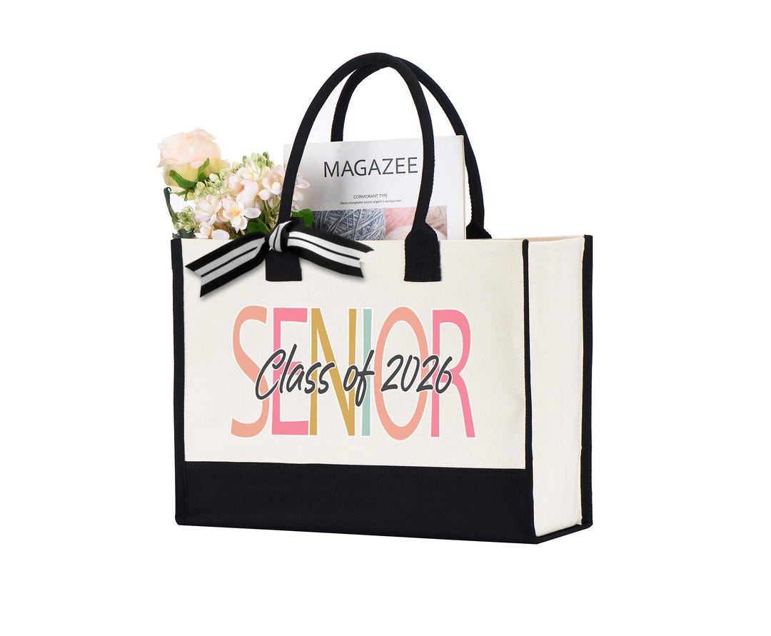 Custom Senior Class of 2026 Tote Bag, Trendy Graduation School Gift - Etsy