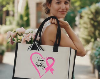 Personalized Cancer Awareness Tote Bag: Warrior Gift