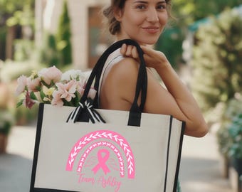 Personalized Cancer Awareness Tote Bag: Warrior Gift