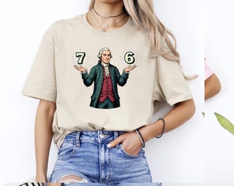 Six Seven Tshirt, 6-7 7-6 George Washington Shirt, Trendy 67 Tee, Thomas Jefferson '76 > 67 Shirt,Funny History Meme Shirt,76 Yeeted T-shirt