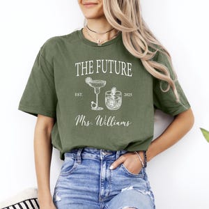 Personalized Future Mrs T-shirt, Custom Future Mrs Shirt, Wedding Gift, Bridal Shower Gift, Gift for Bride, Bridesmaid T-shirt, Bachelorette