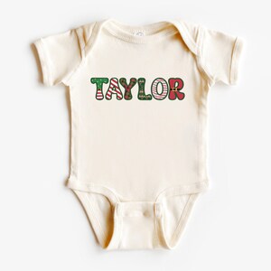 Christmas Bodysuit for Baby, Baby First Christmas Outfit, Natural Christmas Bodysuit, Cute Christmas Baby Onesie, Cute Holiday Bodysuit