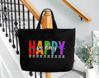 Happy Pi Day Tote Bag, Pi Symbol Tote Bag, Pi Day Tote Bag, Math Teacher Bag,Gift For Math Teacher,Pi Day Gift Tote Bag,Cute Pi Day Gift Bag