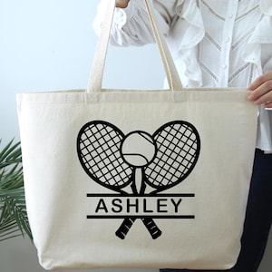 Custom Tennis Tote Bag, Personalized Tennis Player Gift Bag, Tennis Team Bag, Tennis Lover Gift, Tennis Gifts, Tennis Coach Gift, Tennis Bag