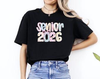 Senior 2026 Shirt: Preppy Graduation Tee, High School Gift