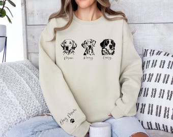Personalized Dog Mama Sweatshirt: Custom Dog Mom Gift