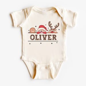 Baby First Christmas Outfit, Christmas Bodysuit for Baby, Natural Christmas Bodysuit, Cute Christmas Baby Onesie, Cute Holiday Bodysuit