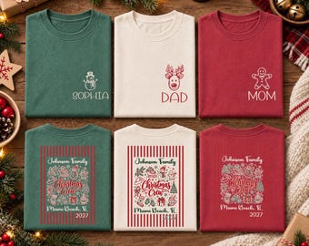 Personalized Christmas Crew Sweatshirt, Custom Family Name, Matching Holiday Outfit, Christmas Vacation