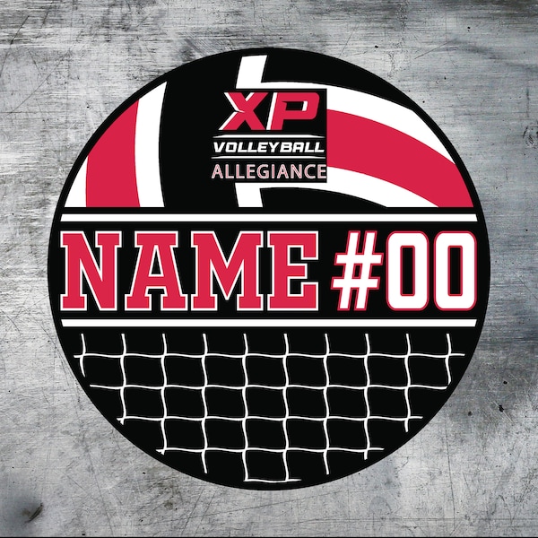 DIGITAL Volleyball Door Sign or Locker Tag.