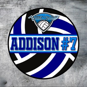 DIGITAL Volleyball Door Sign or Locker Tag.