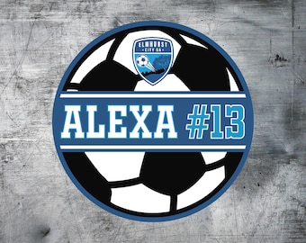 Señal de puerta de fútbol DIGITAL o etiqueta de casillero.