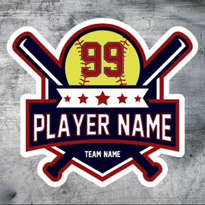 DIGITAL Softball Door Sign or Locker Tag.