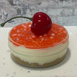 Cherry Cheesecake Slime 3 oz. (scented slime, butter slime, cloud slime)