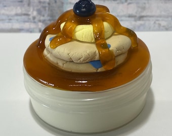 Blueberry Pancake Slime 3 oz. (Blueberry Pancake scented, classic and clear slime, gift, party favor)
