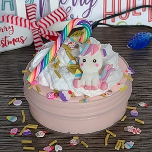 Unicorn Hot Cocoa Slime 3 oz. (scented, classic slime, gift, party favor, stocking stuffer)