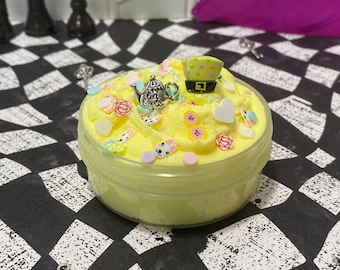 Mad Tea Party Slime 3 oz (honey pear cider scented, cloud cream slime, gift, party favor)