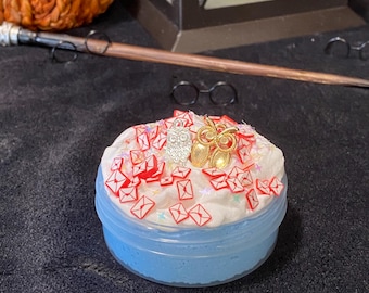 Owl letter Slime 3 oz (marshmallow sented, snow fizz and whipped topping slime, gift, party favor)