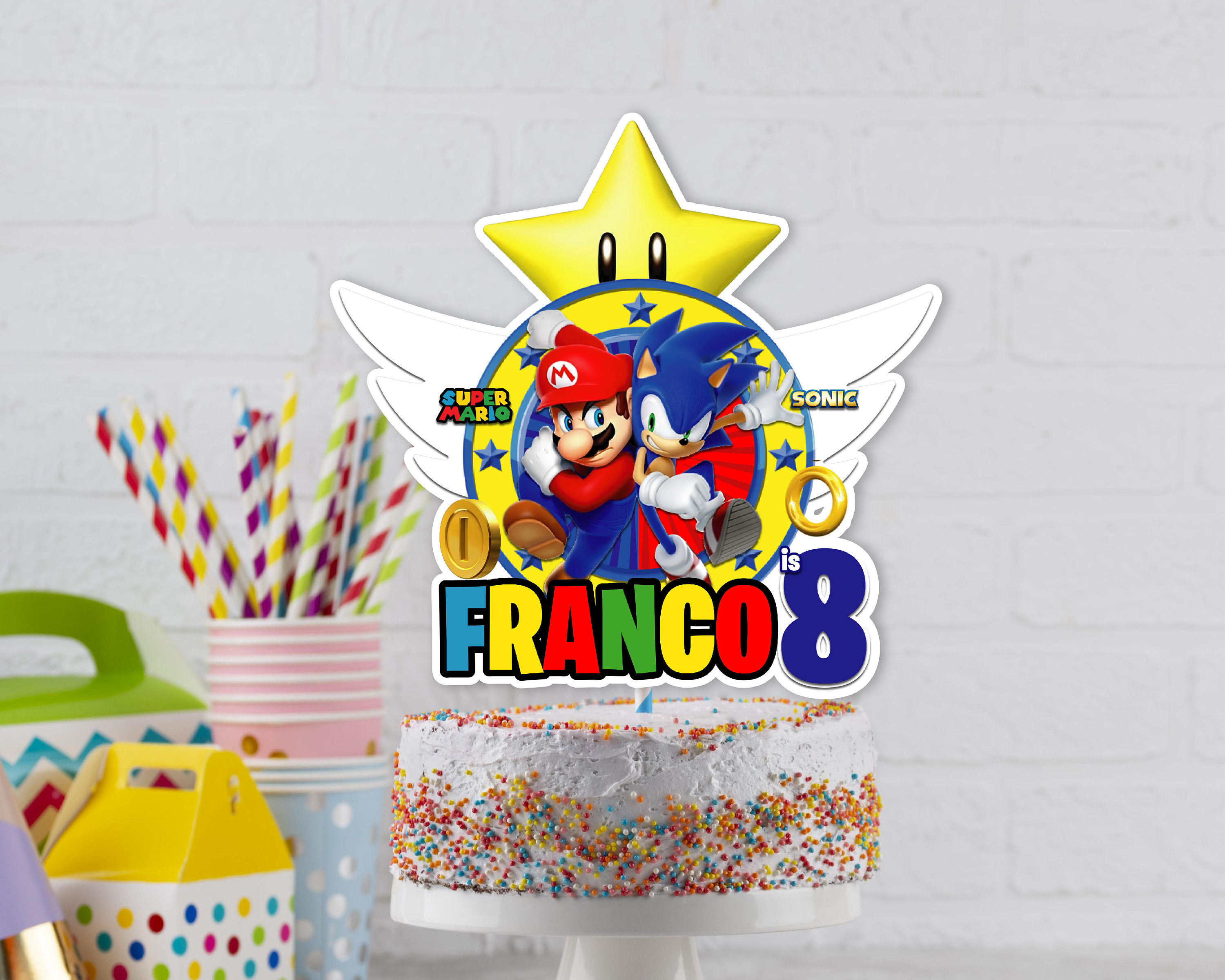 3D file CAKE TOPPER CAKE TOPPER - SONIC 🍰・3D printable model to  download・Cults