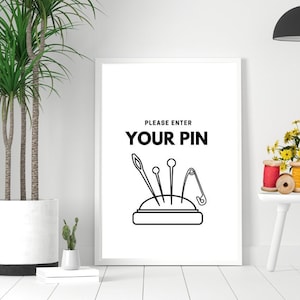 Sewing Gift | Sewing  Presents |Quilter Gift | Sewing Gift Ideas | Craft Room Decor | Sew Printables |Enter Your Pin| Seamstress Gift