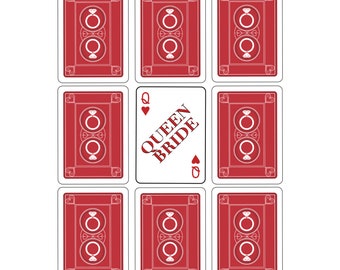 Queen Bride - Bachelorette party, Bachelorette, cards, Las Vegas, Queen of hearts