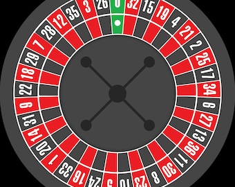 Casino Roulette Wheel Design: Vegas Party Digital Download