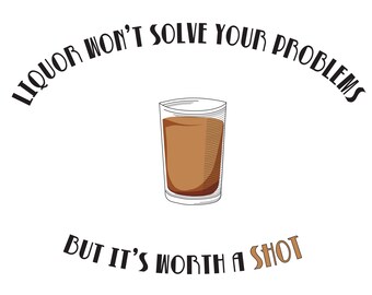 Liquor Shot - Bachelorette Party Decorations - Digital Download