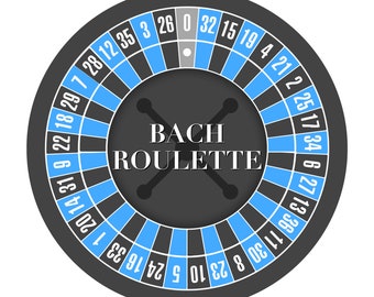 Bach-Roulette - Blue - Bachelorette Party, Las Vegas, Casino Theme, Roulette Wheel, Poker Night