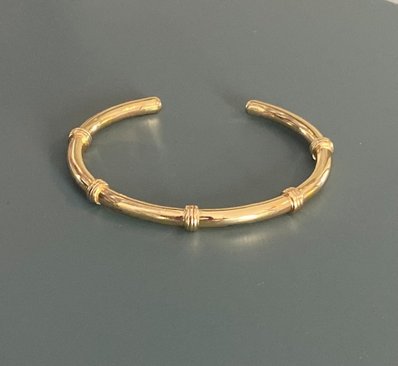 Gold Filled Adjustable Cuff Bangle • Simple, Tarnish Resistant