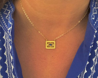 Evil Eye Necklace by Coella Love • Gold Filled Evil Eye Connector • Gift for her • Hypoallergenic • Tarnish Resistant