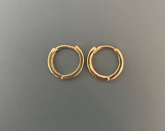 18k Gold Filled Palma Dainty Huggies by Coella Love • Minimalist Earrings • Huggies • Hypoallergenic • Tarnish Resistant • Bridesmaids Gift