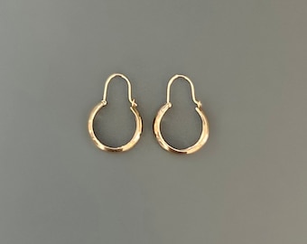 18k Gold Filled Lucena Thick Drop Hoops by Coella Love • Mini Hoops • Lightweight • Tarnish Resistant • Hypoallergenic • Gifts for her