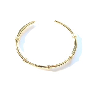 Gold Filled Adjustable Cuff Bangle • Simple, Tarnish Resistant image 4
