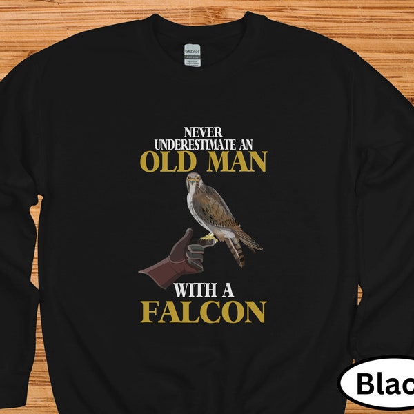 Peregrine Falcon Gift for Him | Never Underestimate an Old Man with a Falcon | Funny Falconry Gifts