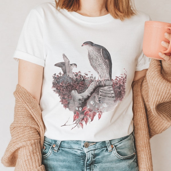 T-shirt Hawk pour papa | épervier | Oiseau de proie | T-shirts d'observation des oiseaux pour elle | Cadeaux de fauconnerie | Chemises Austringer pour lui