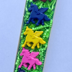 READY TO SHIP Unicorn Crayons Fairytale Crayons Unicorn Gift Stocking Stuffer Easter Basket Filler Birthday Gift image 1