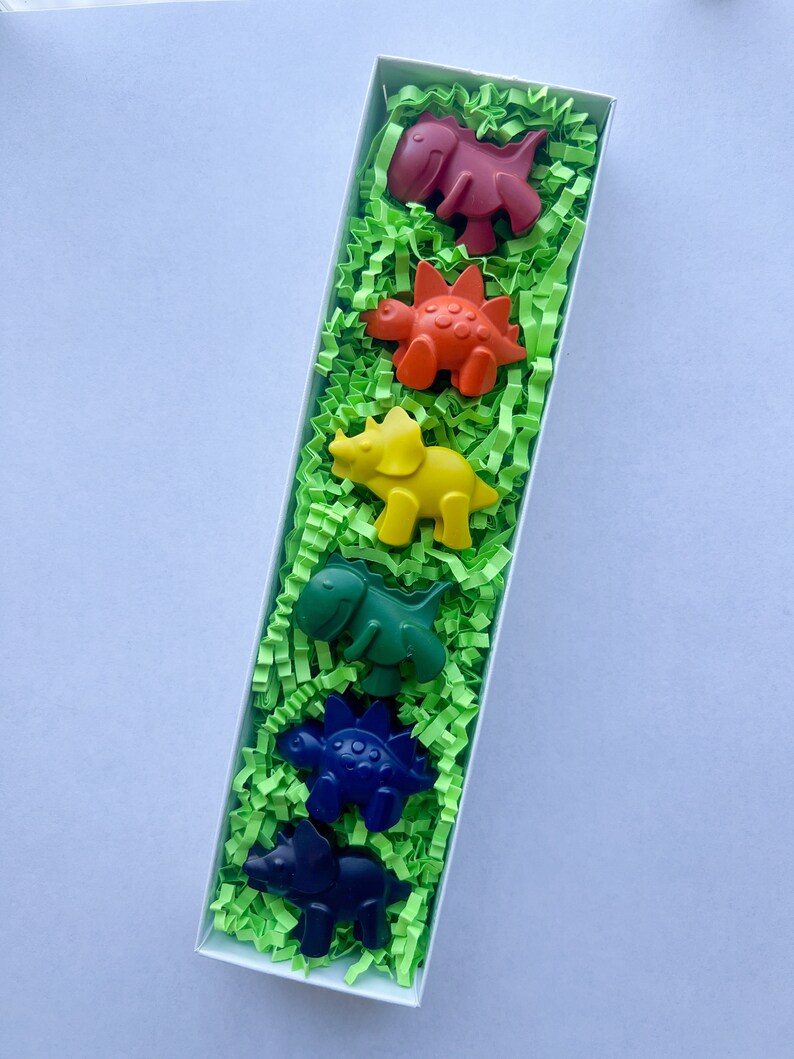 Dinosaur Crayons Dino Crayons Dinosaur Party Favors Kid's Dinosaur Crayons Dinosaur Gift Dinosaur Stocking Stuffers Dino Gifts image 2