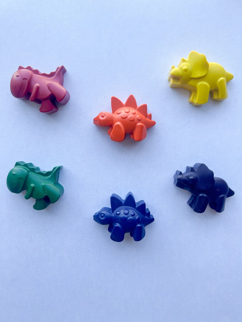 Dinosaur Crayons Dino Crayons Dinosaur Party Favors Kid's Dinosaur Crayons Dinosaur Gift Dinosaur Stocking Stuffers Dino Gifts Solid