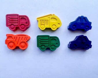 READY TO SHIP | Police Car Crayons | Truck Crayons | Kids Gift | Stocking Stuffer