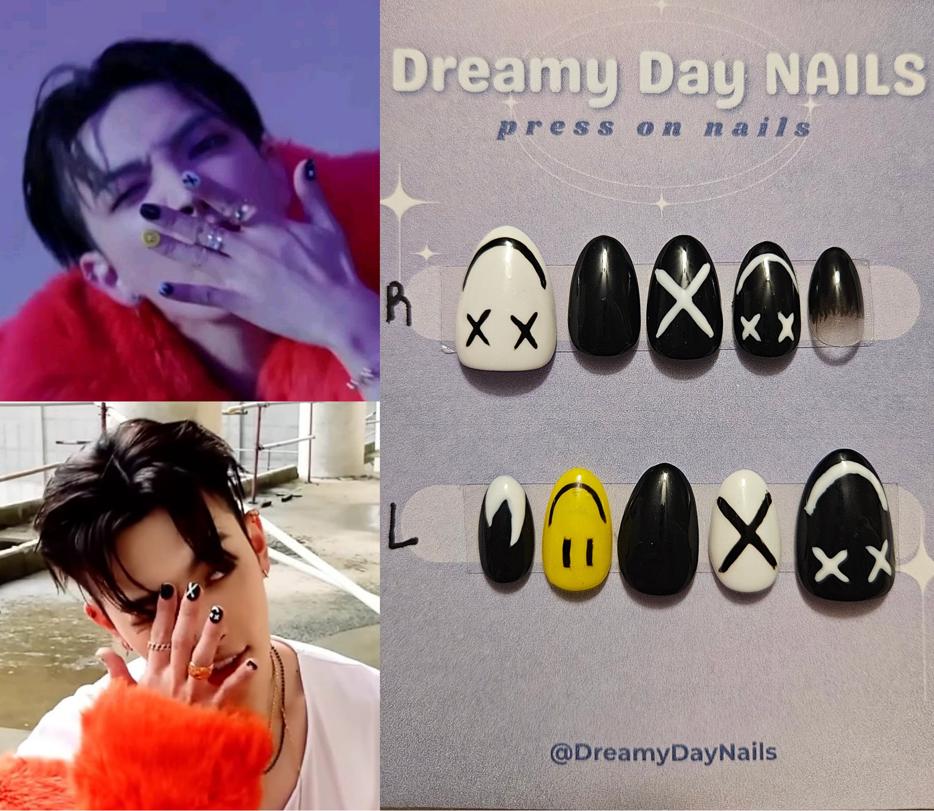 Ateez Hongjoong Matz Nails- Press Ons - Etsy