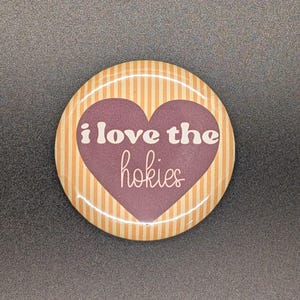 Virginia Tech Hokies Game Day Buttons | VT Tailgate Pins | Blacksburg VA Alumni Gift | College Football Accessories bild 9