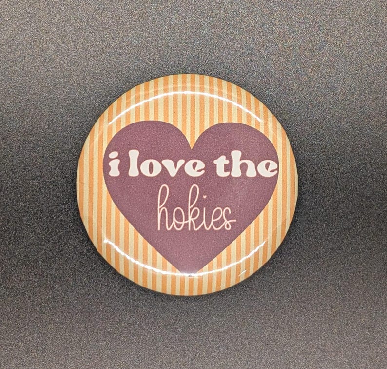 Virginia Tech Hokies Game Day Buttons | VT Tailgate Pins | Blacksburg VA Alumni Gift | College Football Accessories bild 9