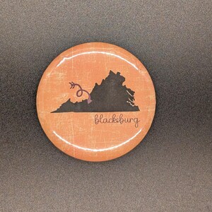 Virginia Tech Hokies Game Day Buttons | VT Tailgate Pins | Blacksburg VA Alumni Gift | College Football Accessories bild 5