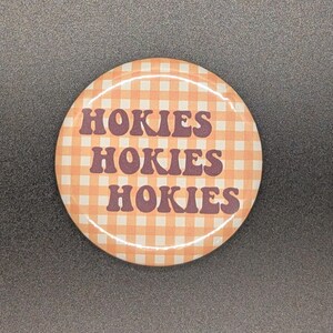 Virginia Tech Hokies Game Day Buttons | VT Tailgate Pins | Blacksburg VA Alumni Gift | College Football Accessories bild 7