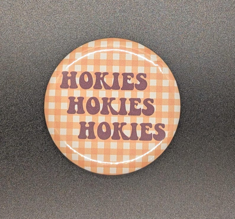 Virginia Tech Hokies Game Day Buttons | VT Tailgate Pins | Blacksburg VA Alumni Gift | College Football Accessories bild 7